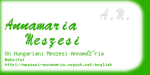 annamaria meszesi business card